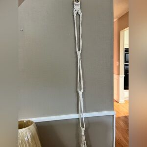 White Macrame Plant Hanger